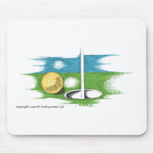 Boule et trou de golf tapis de souris