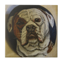 Bouledogue américain carreau en céramique