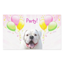 Bouledogue avec des ballons autocollants