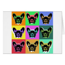 Bouledogue français carte de vœux