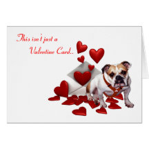 Bouledogue I Wuf vous Valentine Cartes De Vœux