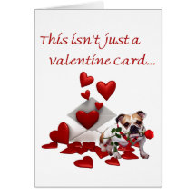 Bouledogue Maddie rose et coeurs Valentine Cartes De Vœux