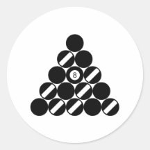 Boules de piscine étirées autocollant rond