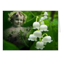 Bouquet blanc doux de fleur de Bell du muguet Carte De Vœux