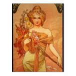Bouquet d'Alphonse (Alfons) Mucha Carte Postale