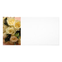 Bouquet de mariage cartes de vœux avec photo