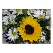 Bouquet de tournesol cartes de vœux