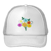 Bouquet des fleurs casquettes