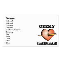 BOURREAU DES COEURS GEEKY MODÈLES DE CARTES DE VISITE