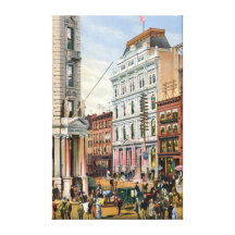Bourse de New York 1882 Toile Tendue Sur Châssis