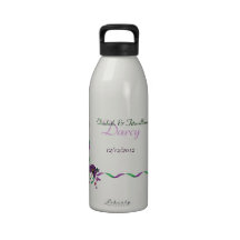 Bouteille de liberté de rubans et de fleurs de mar