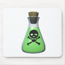 Bouteille de poison de crâne tapis de souris
