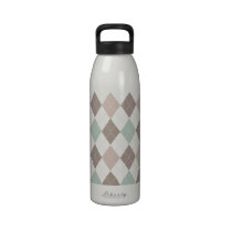 Bouteille d'eau à motifs de losanges en pastel mol bouteilles
