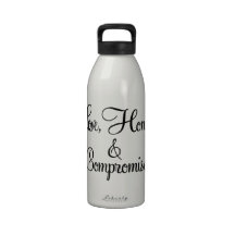 Bouteille d'eau d'AMOUR, d'HONNEUR et de COMPROMIS