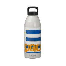 Bouteille d'eau de drapeau de l'Uruguay