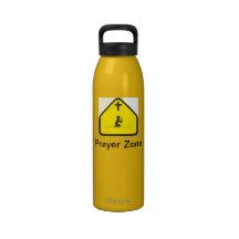 Bouteille d'eau de jaune de zone de prière