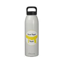 Bouteille d'eau jaune de ceinture d'arts martiaux 
