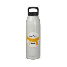 Bouteille d'eau orange de ceinture d'arts martiaux
