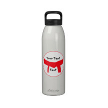 Bouteille d'eau rouge de ceinture d'arts martiaux 