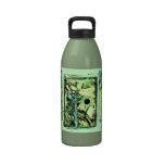 Bouteille d'eau urbaine verte abstraite de liberté