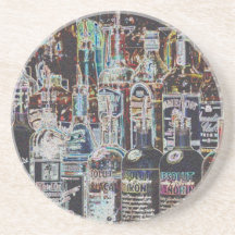 Bouteilles d'art dessous de verre