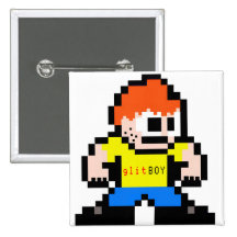 bouton à 8 bits de glit pin's