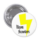 Bouton au néon de foudre pin's avec agrafe