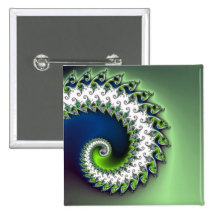 Bouton bouclé de fractale pin's