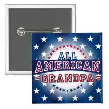 Bouton cent pour cent américain de grand-papa badge