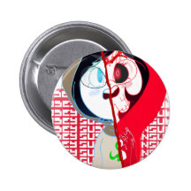 Bouton corrompu de Crocker Badges Avec Agrafe