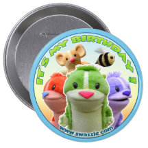 Bouton d'anniversaire de fables de forêt badge