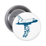 Bouton de bombardier de navette spatiale badges avec agrafe