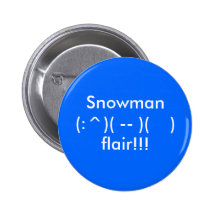 Bouton de bonhomme de neige badge