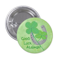 Bouton de bonne chance pin's avec agrafe