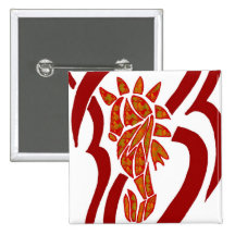 Bouton de cheval de la Mer Rouge orange et Pin's