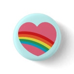 bouton de coeur de l'arc-en-ciel 80s