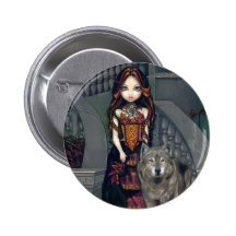 Bouton "de comtesse de loup" badge avec épingle