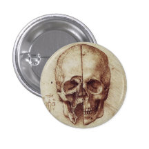 Bouton de crâne de Leonardo da Vinci Pin's Avec Agrafe