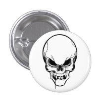 bouton de crâne pin's avec agrafe