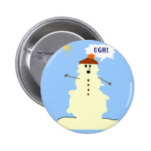 bouton de fonte de bonhomme de neige pin's