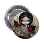 Bouton "de furets rouges de papillon" badges avec agrafe