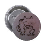 Bouton de henné de Maneki Neko (chat chanceux) Badge
