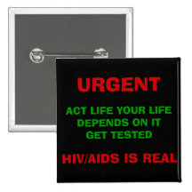 Bouton de HIV/SIDA AWAREESS - customisé Badge