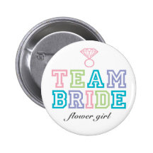 Bouton de jeune mariée d'équipe badge
