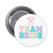 Bouton de jeune mariée d'équipe badge avec épingle