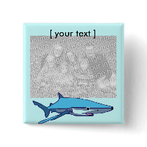Bouton de modèle de requin bleu