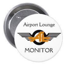 Bouton de moniteur de salon d'aéroport pin's avec agrafe