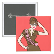 Bouton de pin-up de style de Palin Badge