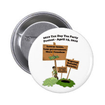 Bouton de protestation de thé de jour d'impôts pin's