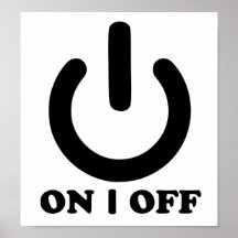 Bouton de puissance affiche